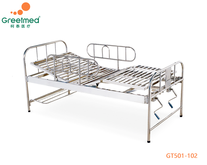 Manual Stainless Steel Bed greetmed